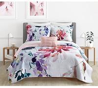 Chic Home Monte Palace - Set di biancheria da letto reversibile, 4 pezzi, motivo floreale ad acquerello, federe per cuscino incluse, per letto matrimoniale, multicolore