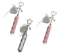 Chic Lip Gloss Holder with Mirror, 2-in-1 Lipstick Holders for Purse, Lip Gloss Organizer Keychain, Lipstick Keychain, Personalized Keychain Accessory. (THREE-1)