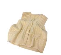 Chic maglia gilet donna interno ed esterno vita cappotto donna scollo a V sciolto maglione gilet, Giallo, XL