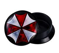 Chic-Net Piercing a vite in acrilico con ciondolo a forma di croce, rosso e bianco, dilatatore per orecchio,