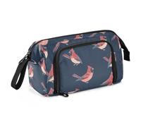 Chic Northern Birds blu navy astuccio grande capacità da viaggio astuccio con scomparto extra large astuccio per adolescenti ragazzi elementari