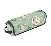 Chic Oyster Green - Organizer 2 in 1 per strumenti per capelli, tappetino resistente al calore, con cerniera, custodia da viaggio portatile per ferro arricciacapelli, piastra per capelli piatti