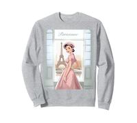 Chic Parigi Lady Torre Eiffel Parigi Francia Vintage Donne Felpa