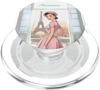 Chic Parigi Lady Torre Eiffel Parigi Francia Vintage Donne PopSockets PopGrip per MagSafe