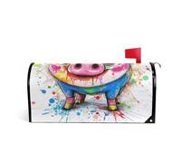 Chic Pet Pig Art Painting Decorativo mailbox avvolge per l'autunno unico copertura magnetica cassetta postale natale dimensioni standard copertura para buzon