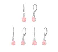 Chic placcato colore lacrima orecchino aggiunge un tocco bohémien al vestito lega opali di fuoco orecchini pendenti con pietra alla moda oro rosa, as description, Plastica, come descrizione