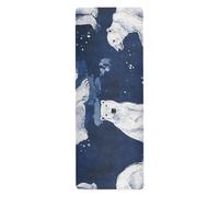 Chic Polar Bear - Tappetino da yoga con cinghia da 1 mm per pavimento stampato, antiscivolo, tappetino da yoga caldo con impugnatura antiscivolo con borsa, 180 x 66 cm