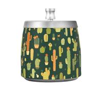 Chic - Posacenere grande con coperchio, per casa, ufficio, bar, grande, infrangibile, per decorazione sigari, colore: verde scuro