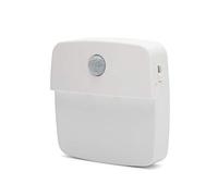 Velamp Chic Punto Luce Senza Fili 2 LED. 50 Lumen. Funziona a Pile. con rilevatore accende Solo al Buio e Quando rileva Movimento, Bianco