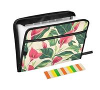 Chic Red Calla Lily cartella espandibile organizer 13 tasche formato A4 lettera con chiusura a cerniera per archiviazione documenti Espansione File Jacket expando