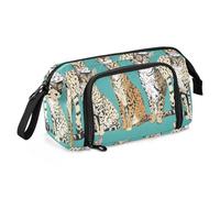 Chic Savannahcats - Astuccio per matite di grande capacità, con scomparto per la scuola, per ragazze adolescenti, ragazze elementari