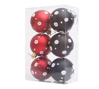 Chic - Set di 6 decorazioni natalizie per decorare l'albero di Natale, 6 cm, per tutti i tipi di celebrazioni