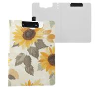 Chic Sunflower Neutro Pieghevole Appunti Orizzontale e Verticale Doppia Clip Board con Coperchio Appunti Raccoglitore Raccoglitore Ufficio Organizer