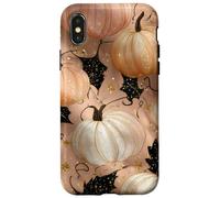 Chic Zucche pastello Glam Halloween Autunno Custodia per iPhone X/XS