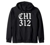 Chicago 312 Windy City Retro CHI Lato sud Lato nord Locale Felpa con Cappuccio