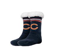 Chicago Bears Donna Righe Logo Alto Footy Pantofole - Misura 6-10 Nuovo No Skid