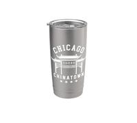 Chicago Chinatown Cinese Americano Illinois Loop South Side Bicchiere termico in acciaio inox doppia parete