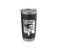 Chicago Chinatown Illinois Cinese Americano Loop South Side Bicchiere termico in acciaio inox doppia parete