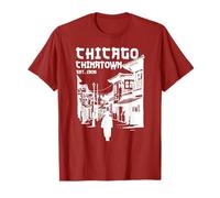 Chicago Chinatown Illinois Cinese Americano Loop South Side Maglietta