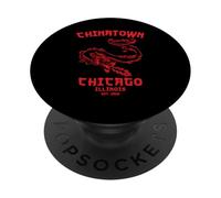 Chicago Chinatown Illinois Cinese Americano Loop South Side PopSockets PopGrip Adesivo