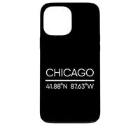 Chicago City Coordinate GPS Chicagoan Windy City Arte locale Custodia per iPhone 13 Pro Max