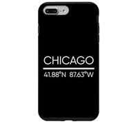 Chicago City Coordinate GPS Chicagoan Windy City Arte locale Custodia per iPhone 7 Plus/8 Plus
