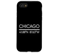 Chicago City Coordinate GPS Chicagoan Windy City Arte locale Custodia per iPhone SE (2020) / 7 / 8