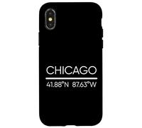 Chicago City Coordinate GPS Chicagoan Windy City Arte locale Custodia per iPhone X/XS