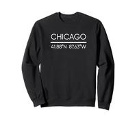 Chicago City Coordinate GPS Chicagoan Windy City Arte locale Felpa