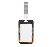 Chicago City - Porta badge con cordino verticale in plastica con finestra trasparente, protezione impermeabile per carte d'identità, per infermieri, insegnanti e ufficio