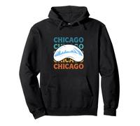 Chicago Cloud Gate Scultura Vintage retrò Viaggio Souvenir Felpa con Cappuccio