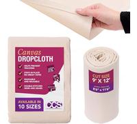 Chicago Dropcloth & Tarpaulin - Telo di protezione multiuso, in cotone, 3,50 x 2,60 m, antipolvere