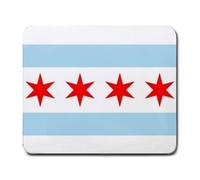 Chicago Flag Mouse Mat Pad Mousepad