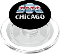 Chicago Flag Opera d'arte con teschi PopSockets PopGrip per MagSafe