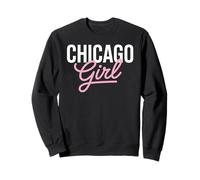 Chicago Girl Illinois Donne Ragazza Divertente Casa Chi Town City Felpa