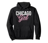 Chicago Girl Illinois Donne Ragazza Divertente Casa Chi Town City Felpa con Cappuccio