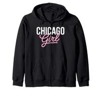 Chicago Girl Illinois Donne Ragazza Divertente Casa Chi Town City Felpa con Cappuccio