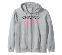 Chicago Girl Illinois Donne Ragazza Divertente Casa Chi Town City Felpa con Cappuccio