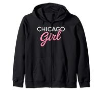Chicago Girl Illinois Donne Ragazza Divertente Casa Chi Town City Felpa con Cappuccio