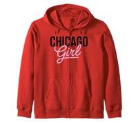 Chicago Girl Illinois Donne Ragazza Divertente Casa Chi Town City Felpa con Cappuccio