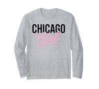 Chicago Girl Illinois Donne Ragazza Divertente Casa Chi Town City Maglia a Manica