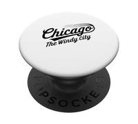 Chicago IL La città del vento per uomo donna. PopSockets PopGrip Adesivo