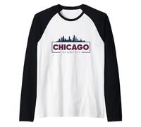 Chicago, Il, ventoso, Città, Orizzonte, Città, Cape Maglia con Maniche Raglan