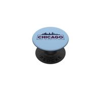 Chicago, il, ventoso, città, orizzonte, città, cape PopSockets PopGrip Adesivo