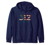 Chicago Illinois 312 Prefisso US Flag Vintage Pride Felpa con Cappuccio