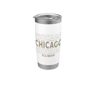 Chicago Illinois d'epoca Bicchiere termico in acciaio inox doppia parete
