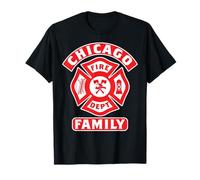 Chicago Illinois Fire Rescue Department Famiglia Pompiere Maglietta