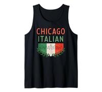 Chicago Italiano Piccola Bandiera Italia Quartiere Illinois Canotta