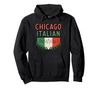 Chicago Italiano Piccola Bandiera Italia Quartiere Illinois Felpa con Cappuccio