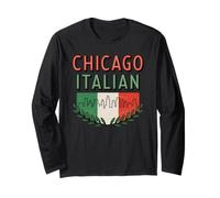 Chicago Italiano Piccola Bandiera Italia Quartiere Illinois Maglia a Manica